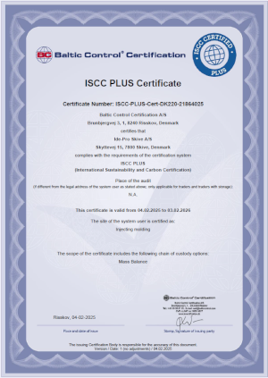 Quality- and environmental certificates